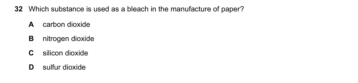 Question 32, March 2021, 0620 Paper 22