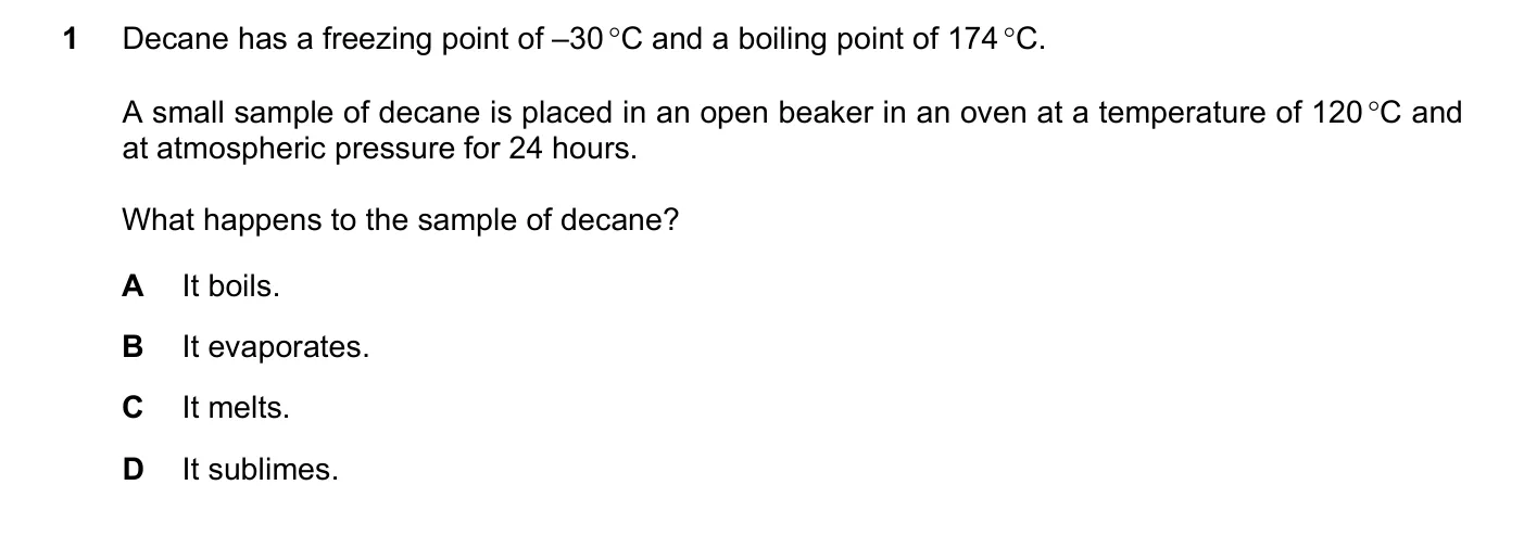 Question 1, November 2021, 0620 Paper 21
