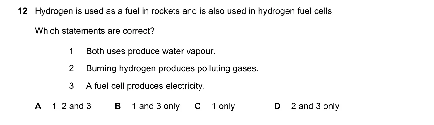 Question 12, November 2021, 0620 Paper 21