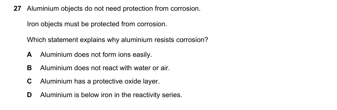 Question 27, November 2021, 0620 Paper 21