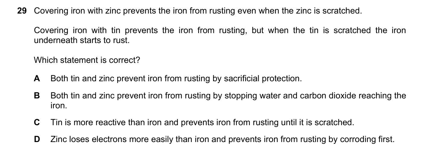 Question 29, November 2021, 0620 Paper 21