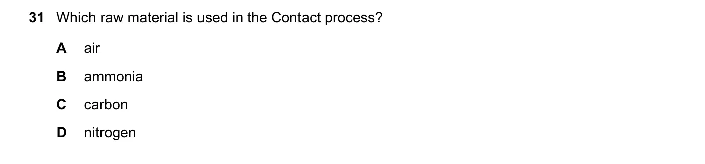 Question 31, November 2021, 0620 Paper 21
