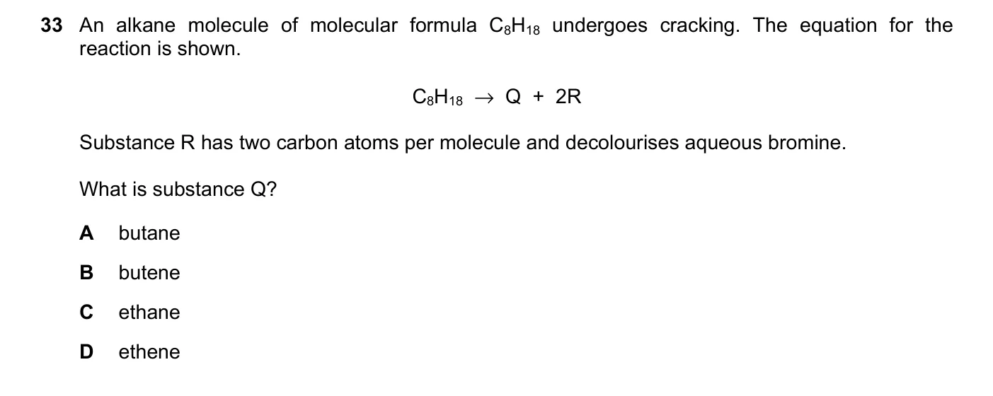 Question 33, November 2021, 0620 Paper 21