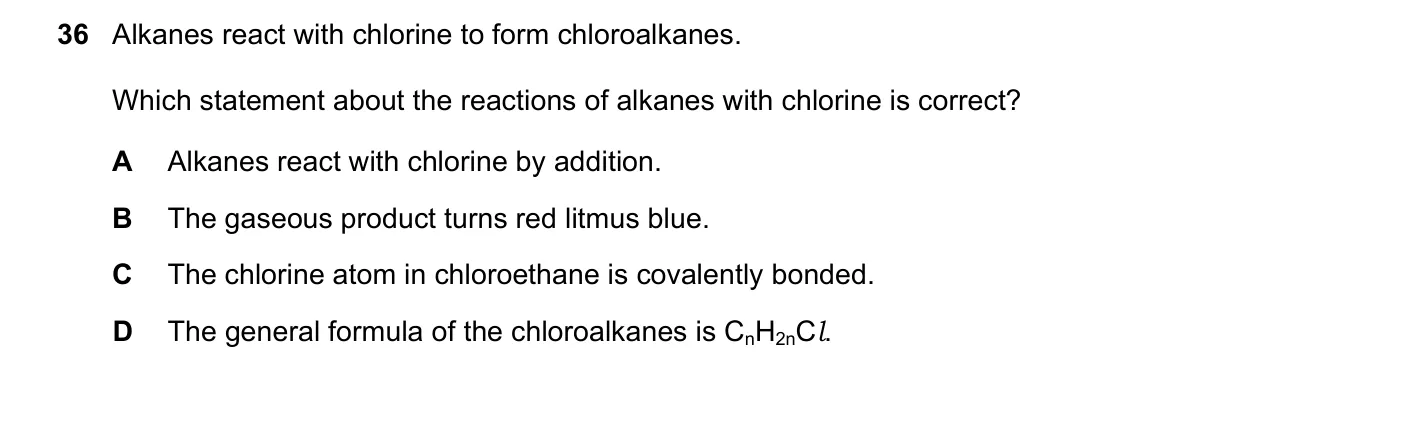 Question 36, November 2021, 0620 Paper 21