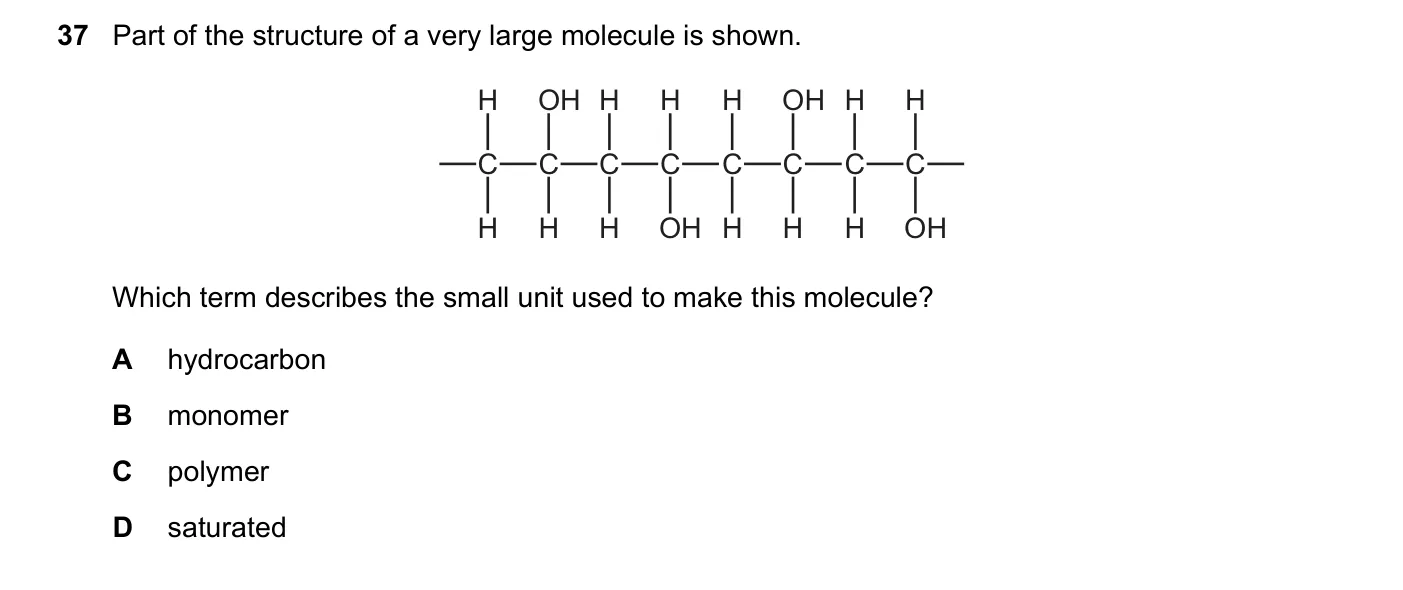 Question 37, November 2021, 0620 Paper 21