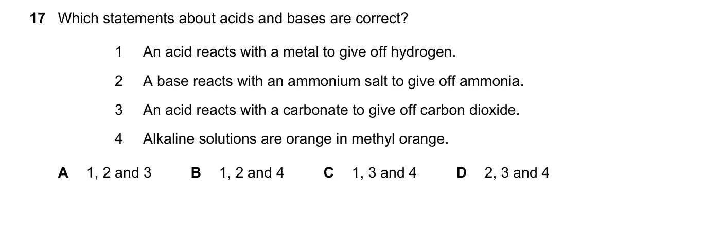 Question 17, November 2021, 0620 Paper 22