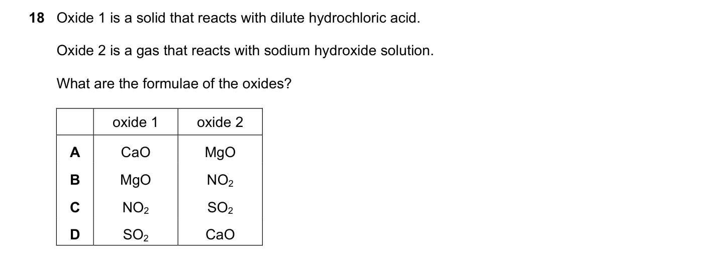 Question 18, November 2021, 0620 Paper 22