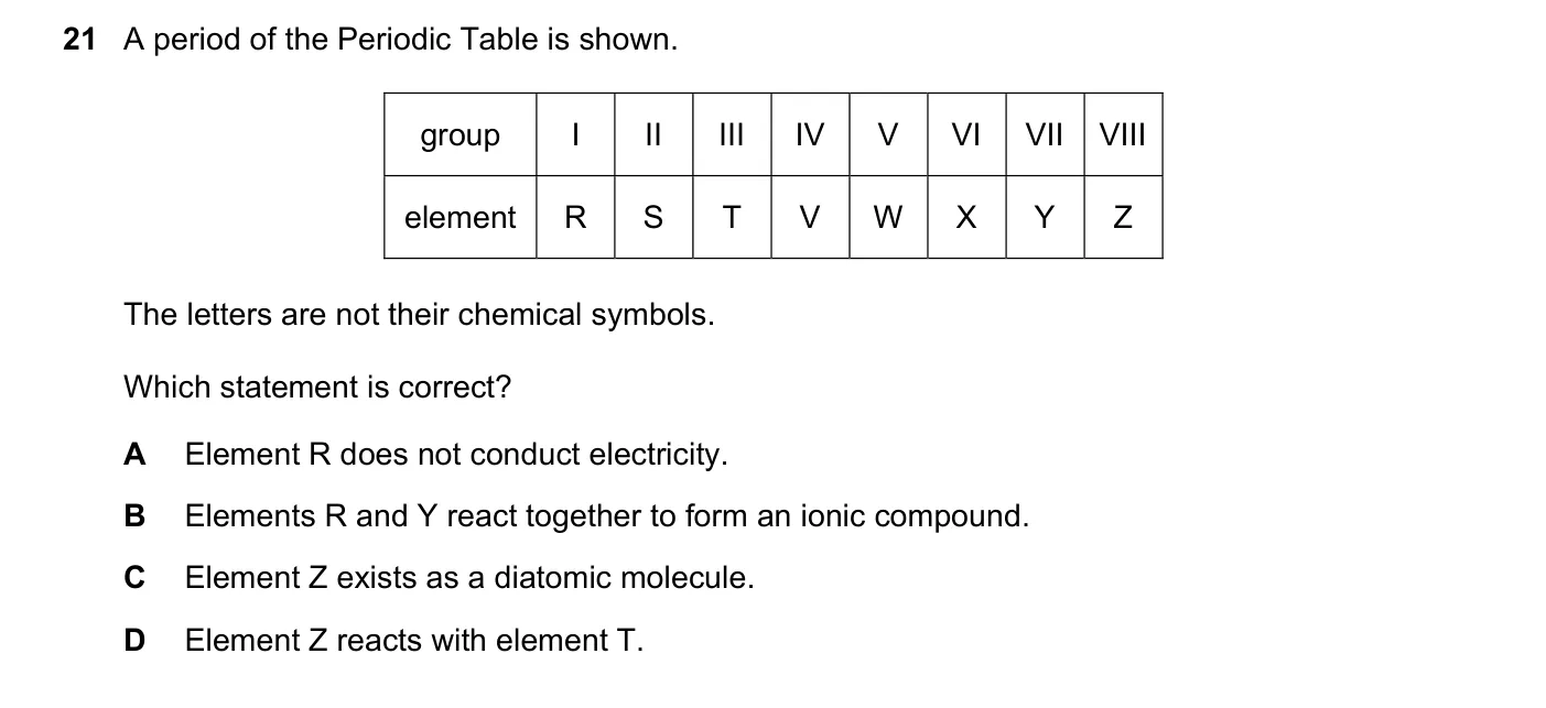 Question 21, November 2021, 0620 Paper 22