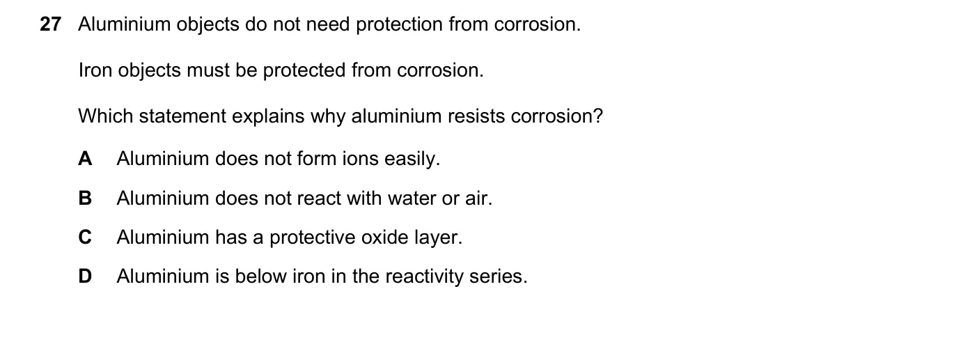 Question 27, November 2021, 0620 Paper 22