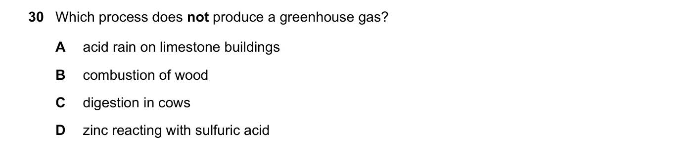 Question 30, November 2021, 0620 Paper 22