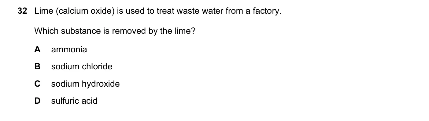 Question 32, November 2021, 0620 Paper 22