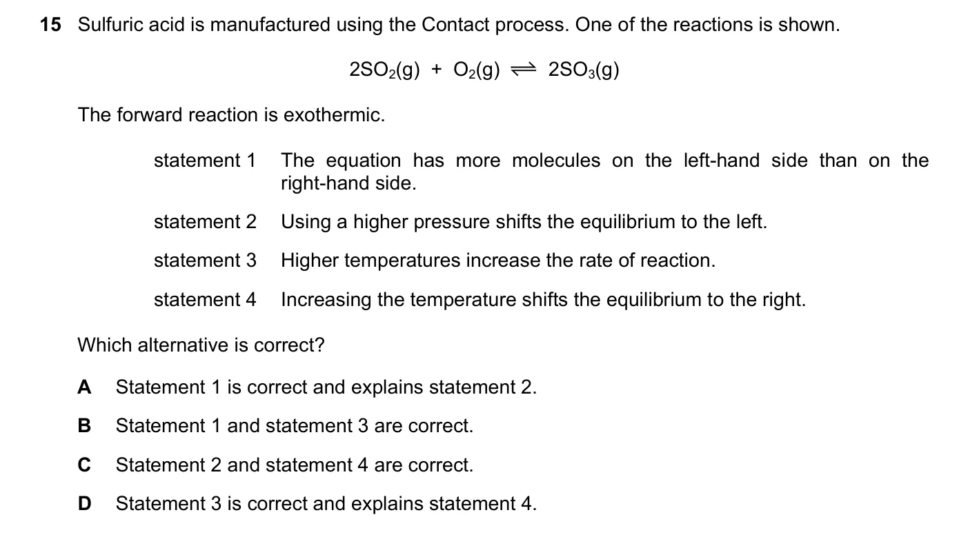 Question 15, November 2021, 0620 Paper 23