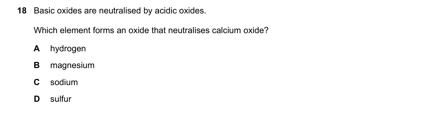 Question 18, November 2021, 0620 Paper 23