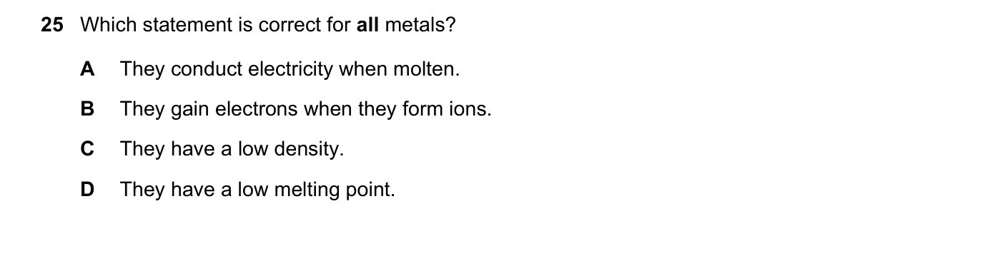 Question 25, November 2021, 0620 Paper 23