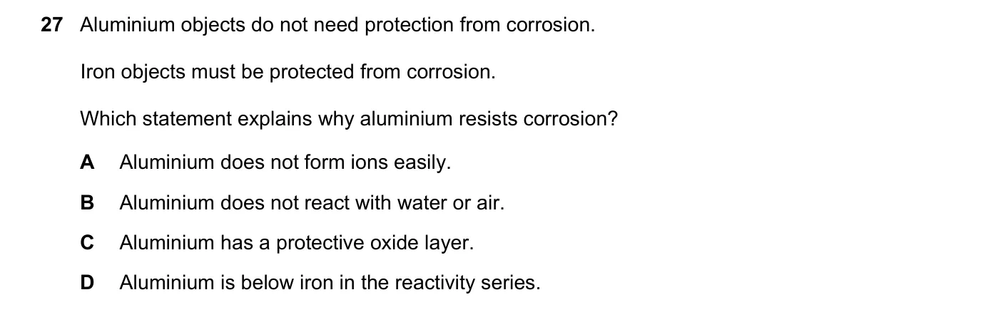 Question 27, November 2021, 0620 Paper 23