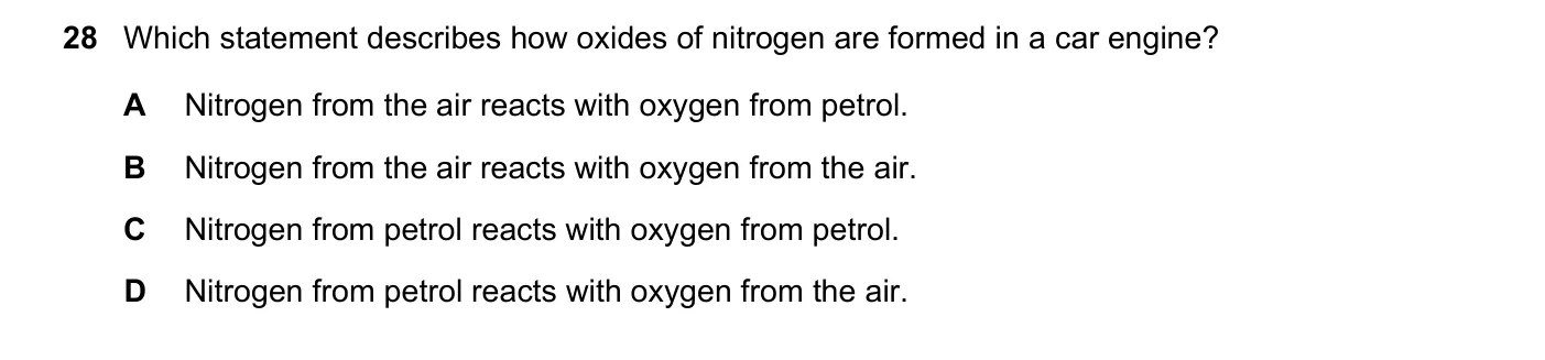 Question 28, November 2021, 0620 Paper 23