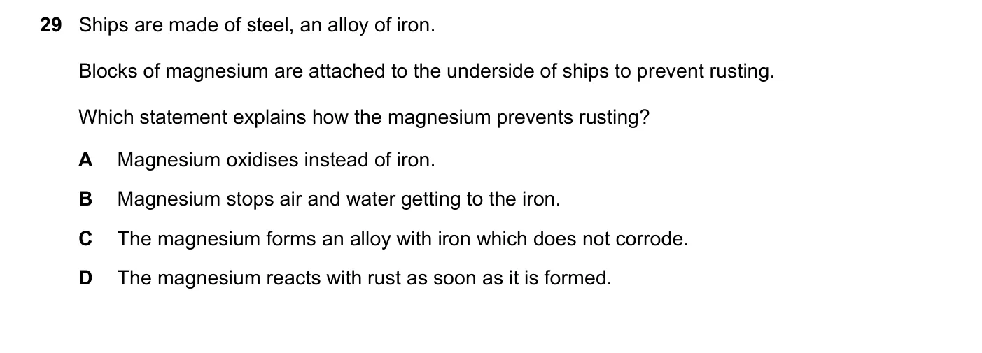 Question 29, November 2021, 0620 Paper 23