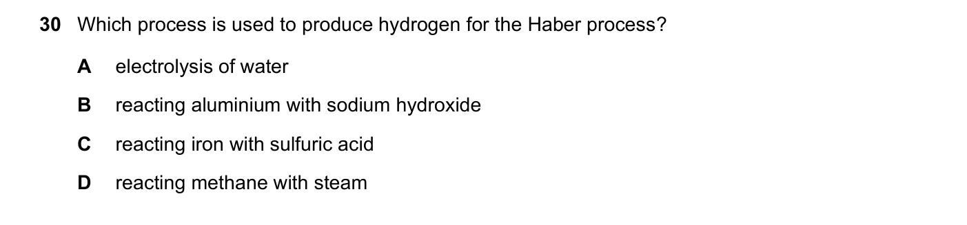 Question 30, November 2021, 0620 Paper 23
