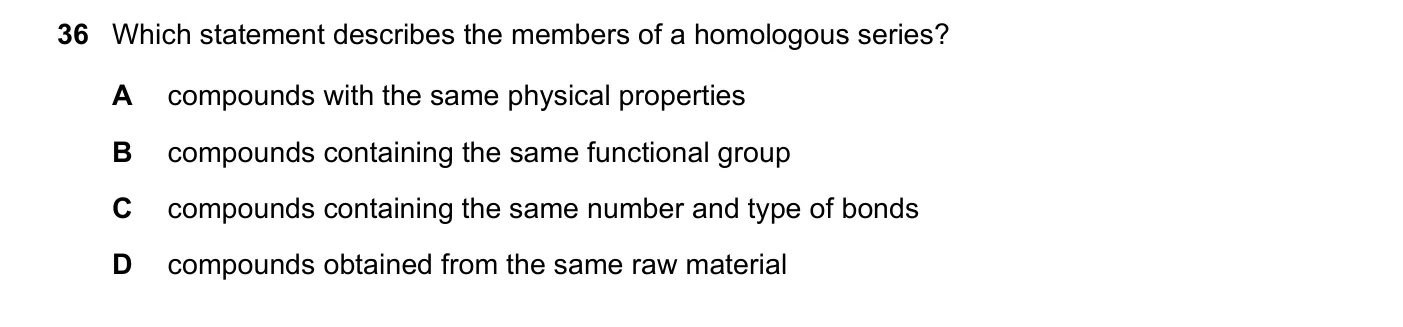 Question 36, November 2021, 0620 Paper 23