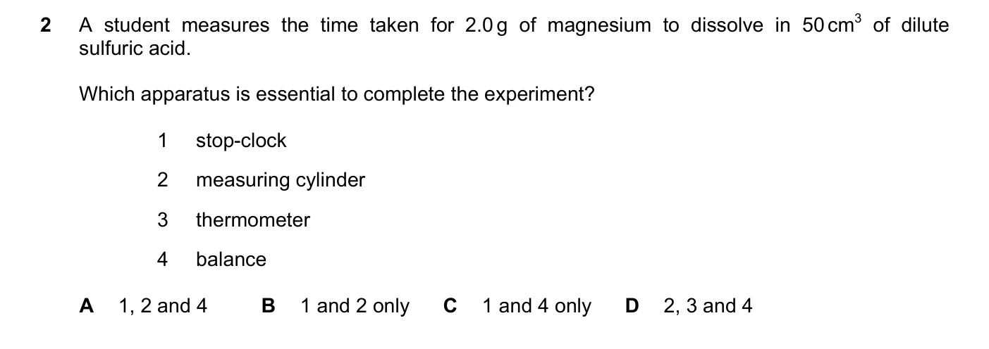 Question 2, June 2022, 0620 Paper 21