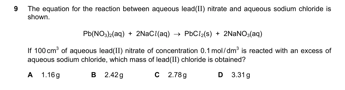 Question 9, June 2022, 0620 Paper 21
