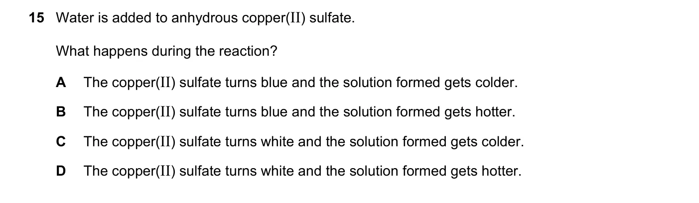 Question 15, June 2022, 0620 Paper 21