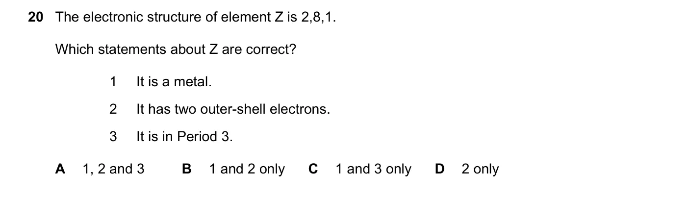 Question 20, June 2022, 0620 Paper 21