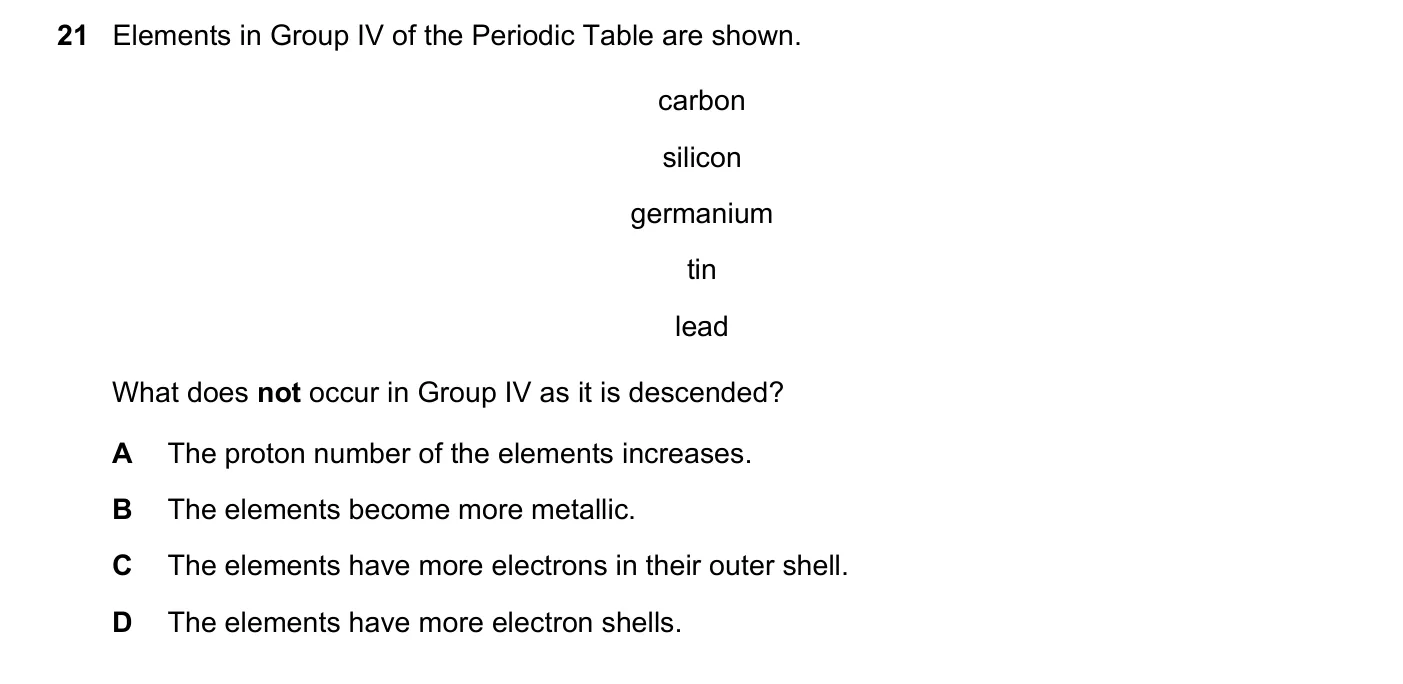 Question 21, June 2022, 0620 Paper 21