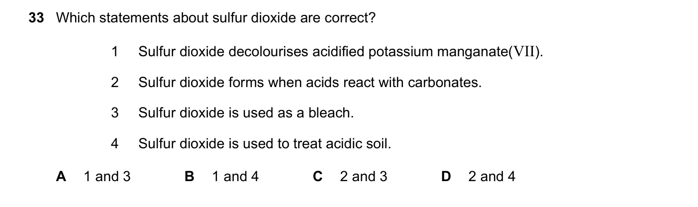 Question 33, June 2022, 0620 Paper 21
