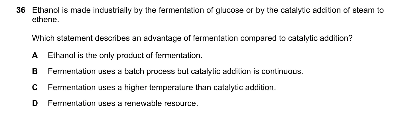 Question 36, June 2022, 0620 Paper 21