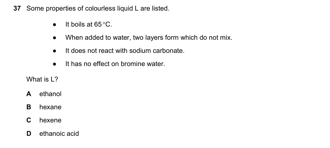 Question 37, June 2022, 0620 Paper 21