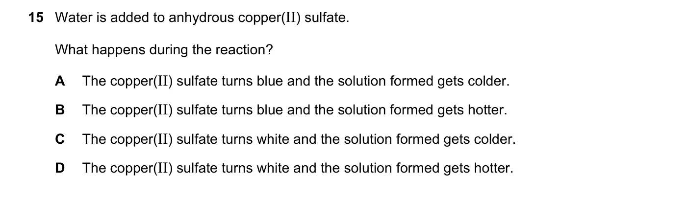 Question 15, June 2022, 0620 Paper 22