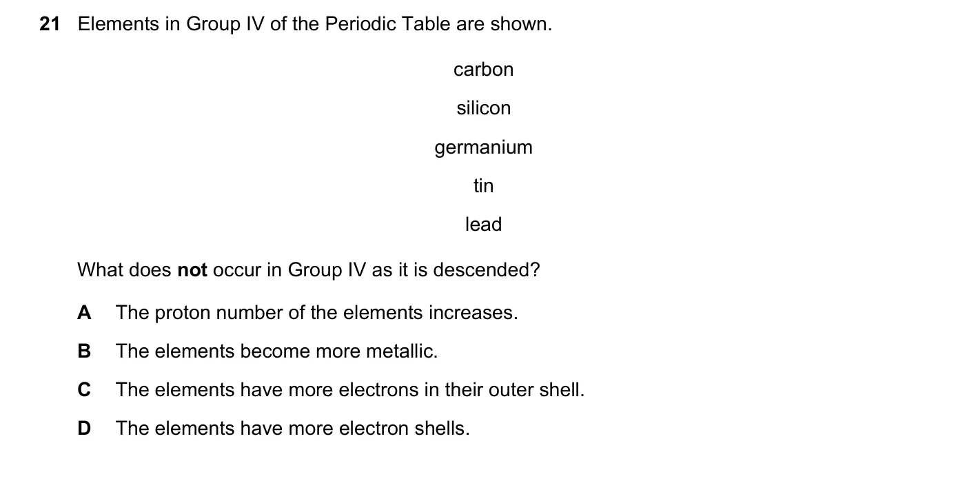 Question 21, June 2022, 0620 Paper 22