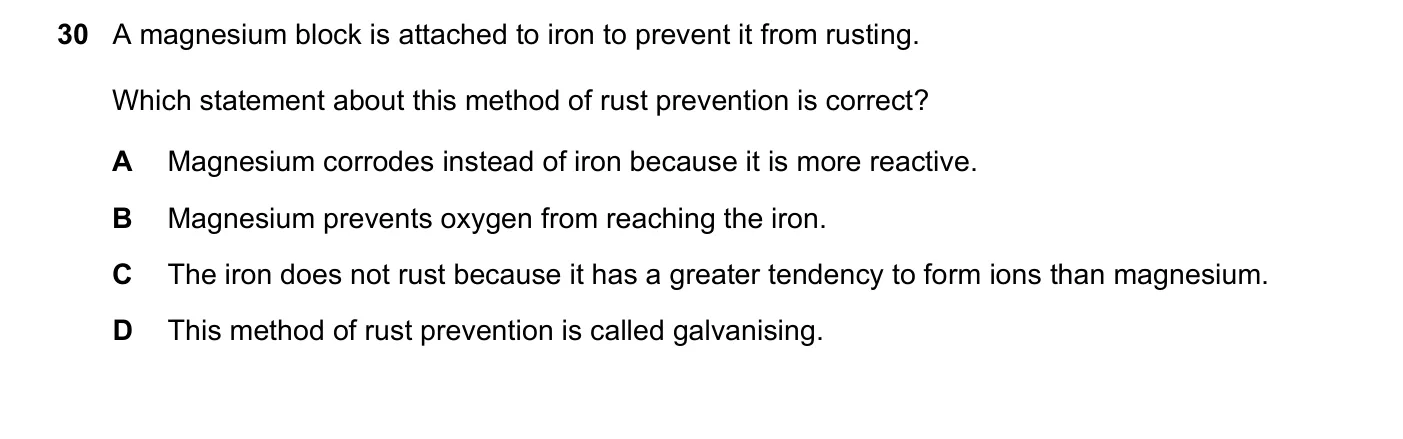 Question 30, June 2022, 0620 Paper 23