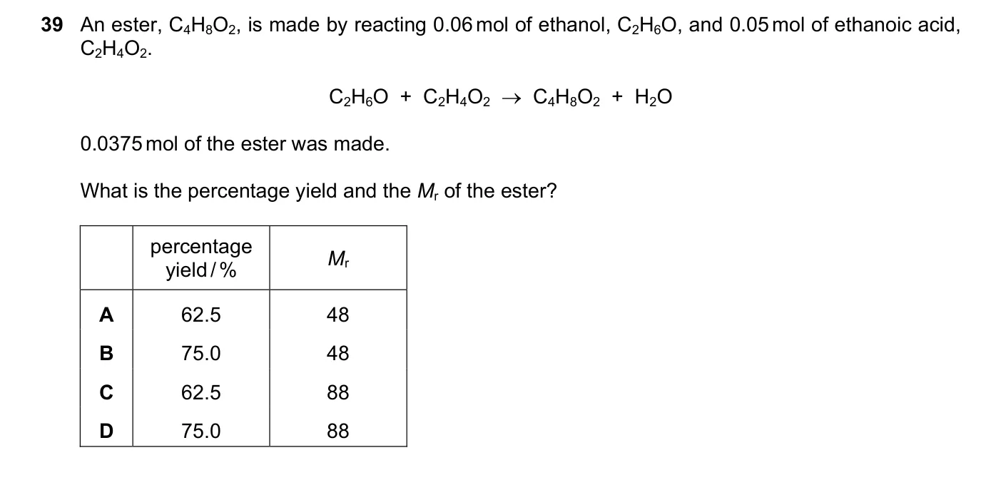 Question 39, June 2022, 0620 Paper 23