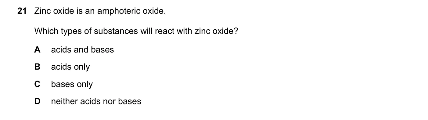 Question 21, March 2022, 0620 Paper 22