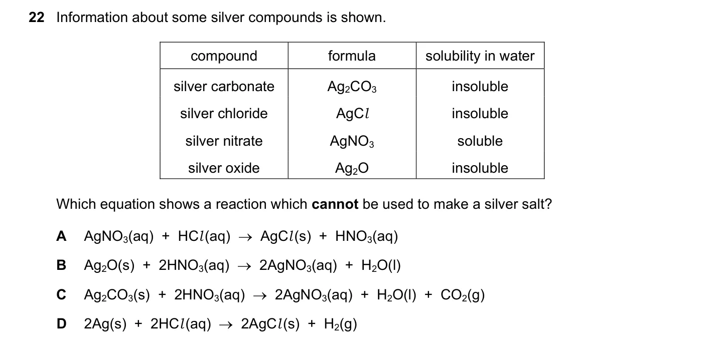 Question 22, March 2022, 0620 Paper 22
