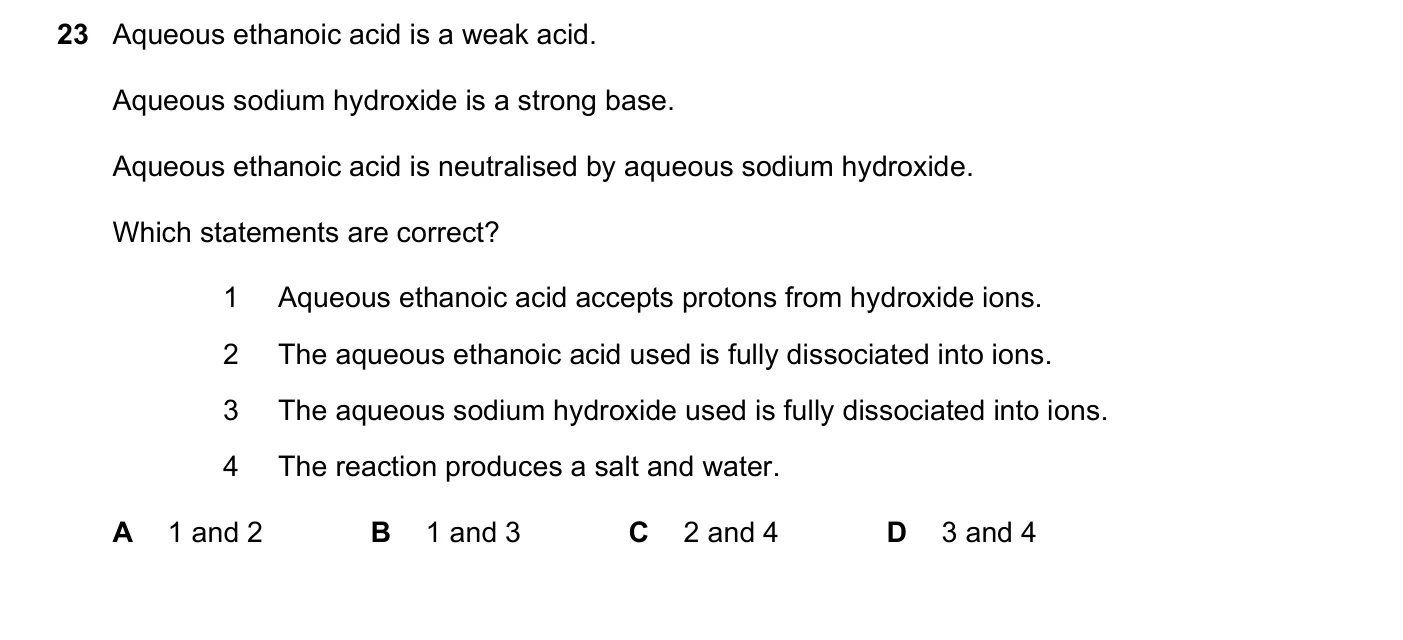 Question 23, March 2022, 0620 Paper 22