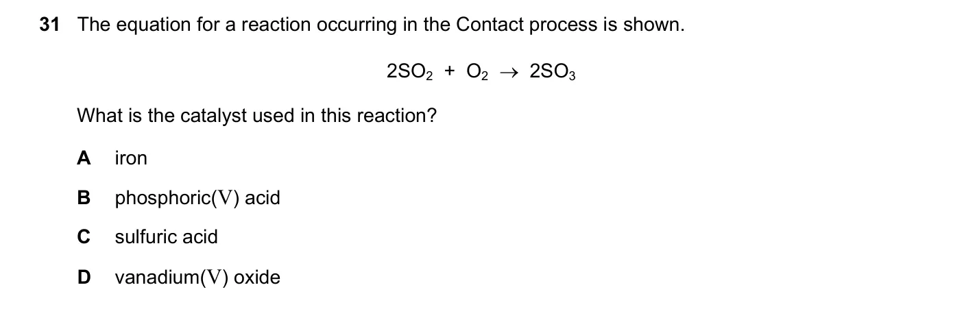 Question 31, March 2022, 0620 Paper 22