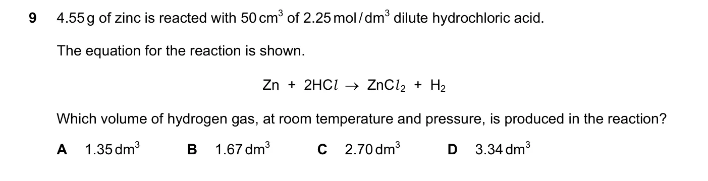Question 9, November 2022, 0620 Paper 21