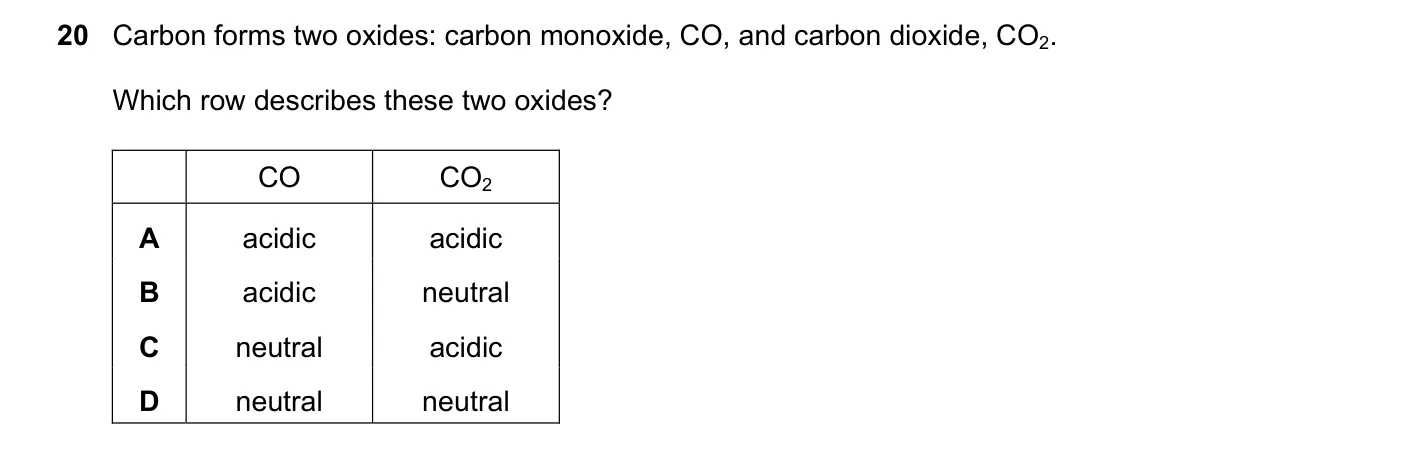 Question 20, November 2022, 0620 Paper 21
