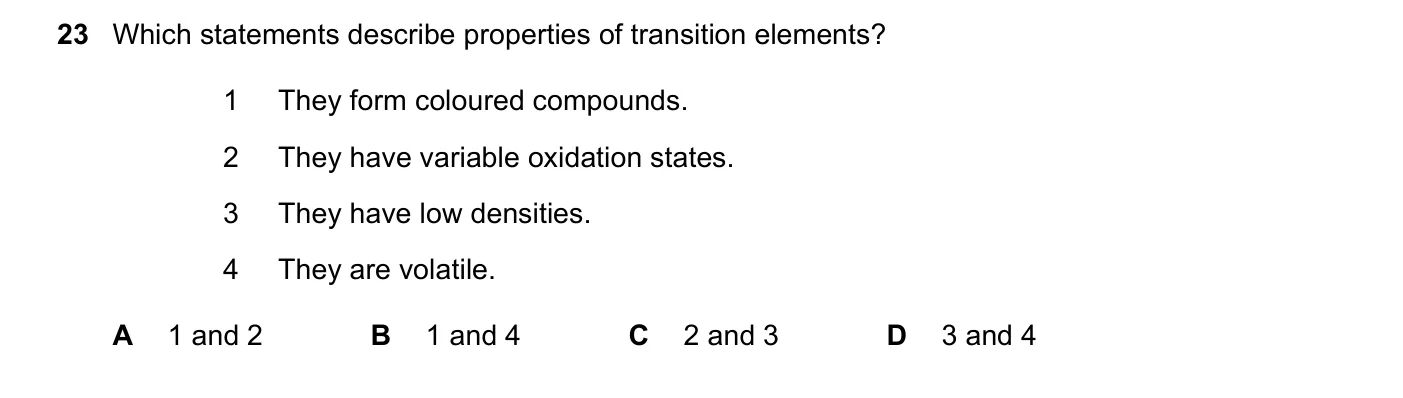 Question 23, November 2022, 0620 Paper 21
