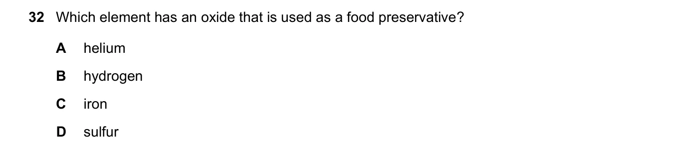 Question 32, November 2022, 0620 Paper 21