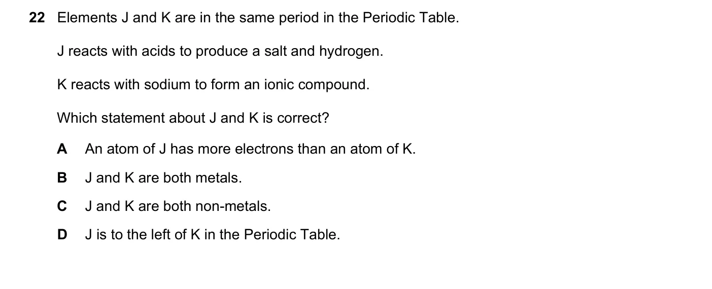 Question 22, November 2022, 0620 Paper 22