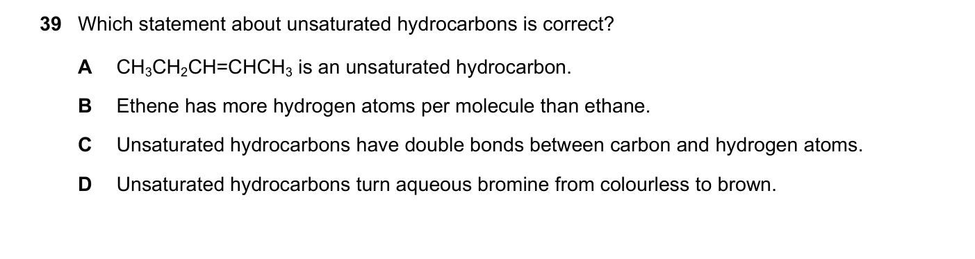 Question 39, November 2022, 0620 Paper 22