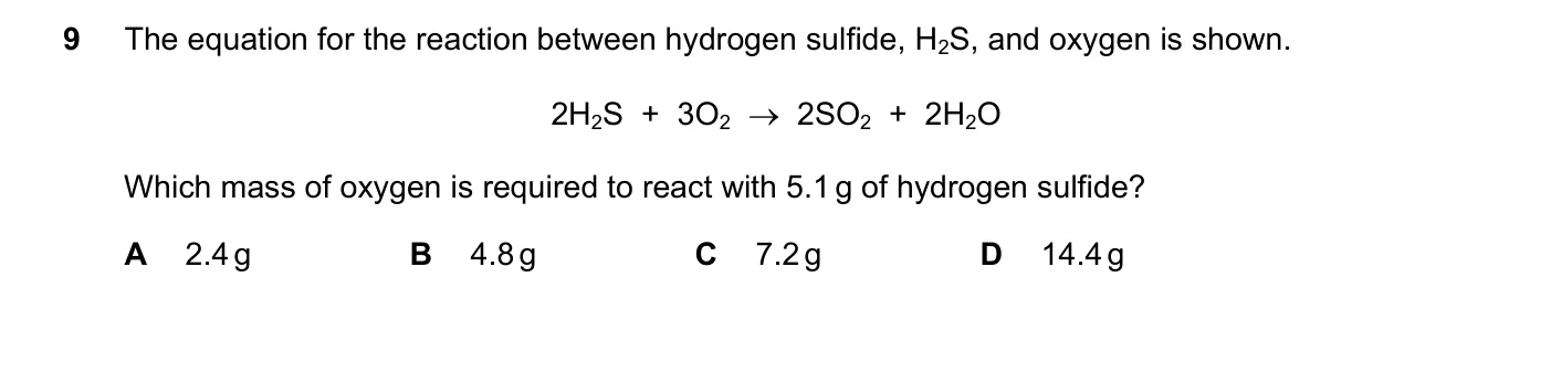Question 9, November 2022, 0620 Paper 23