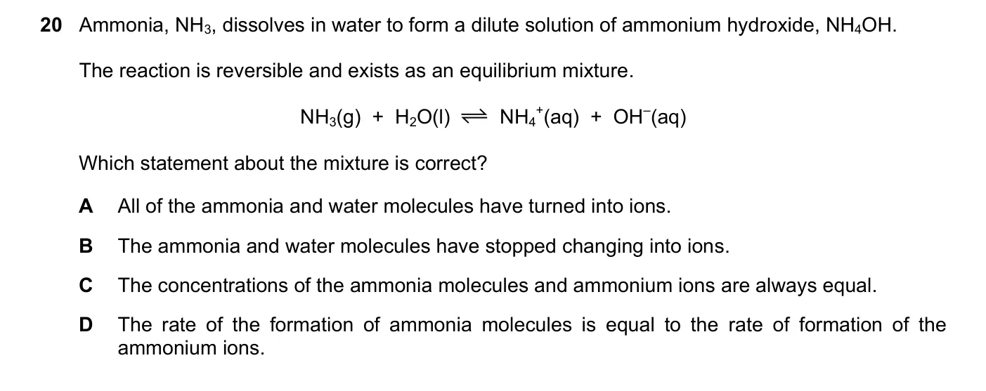 Question 20, November 2022, 0620 Paper 23