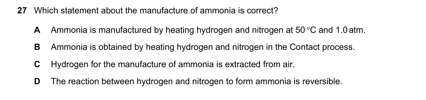 Question 27, November 2022, 0620 Paper 23