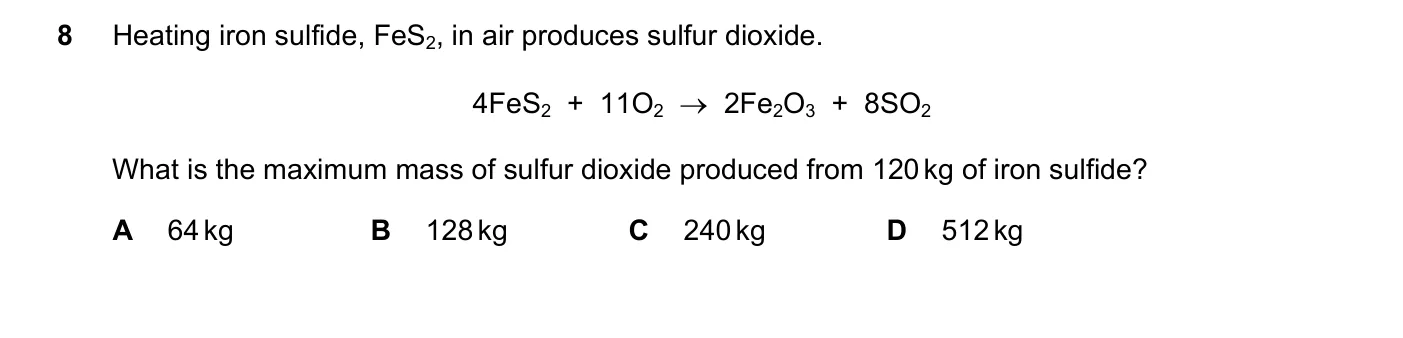 Question 8, June 2023, 0620 Paper 21