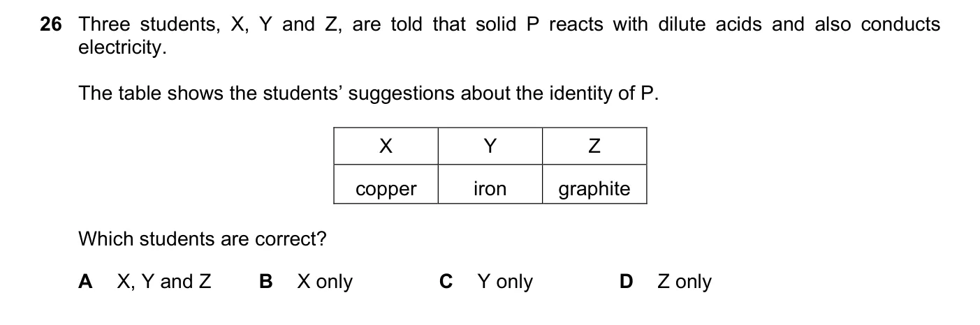 Question 26, June 2023, 0620 Paper 21